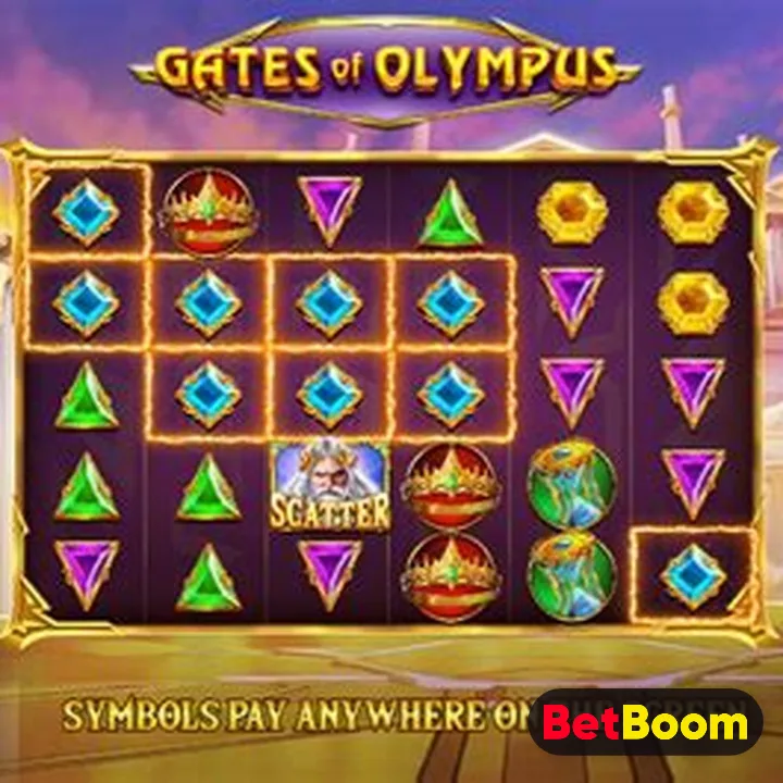 Tela do jogo Gates of Olympus com rolos e símbolos